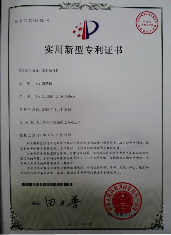 魔術(shù)貼專利